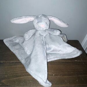 Carters Bunny Rabbit Baby Blanket Lovey Minky Plush Security Gray